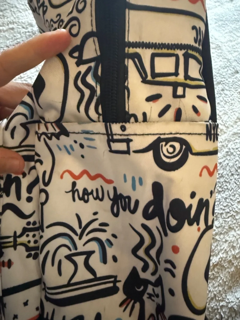 Friends White Graphic Backpack